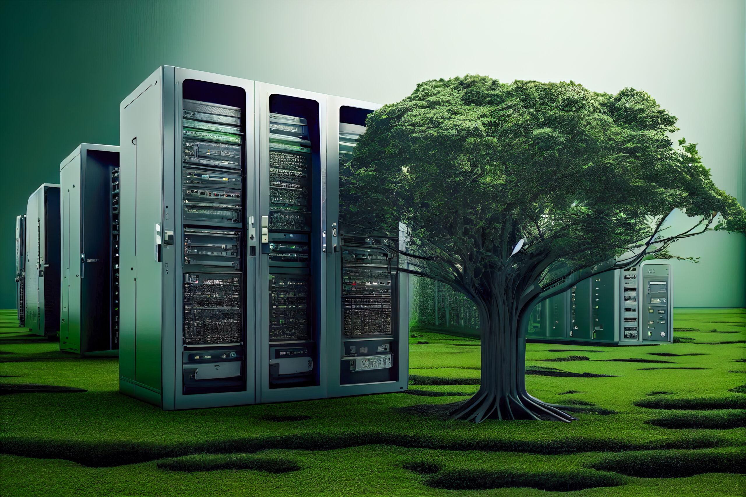 green-data-center-integrated-into-forest-generative-ai-generative-ai