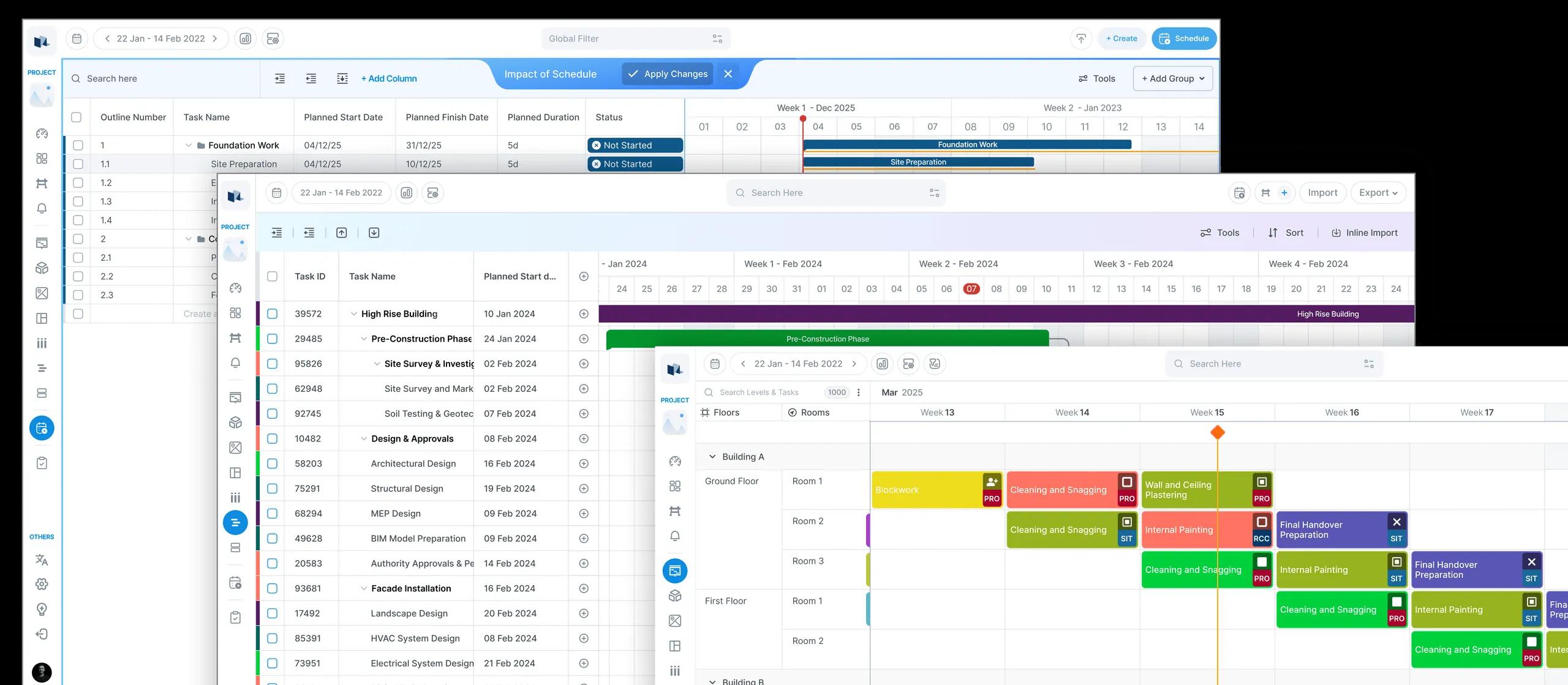VisiLean planning platform — Gantt, Takt, and collaborative scheduling